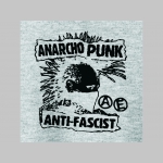 Anarcho Punk - Antifascist  hrubá mikina na zips s kapucou stiahnuteľnou šnúrkami